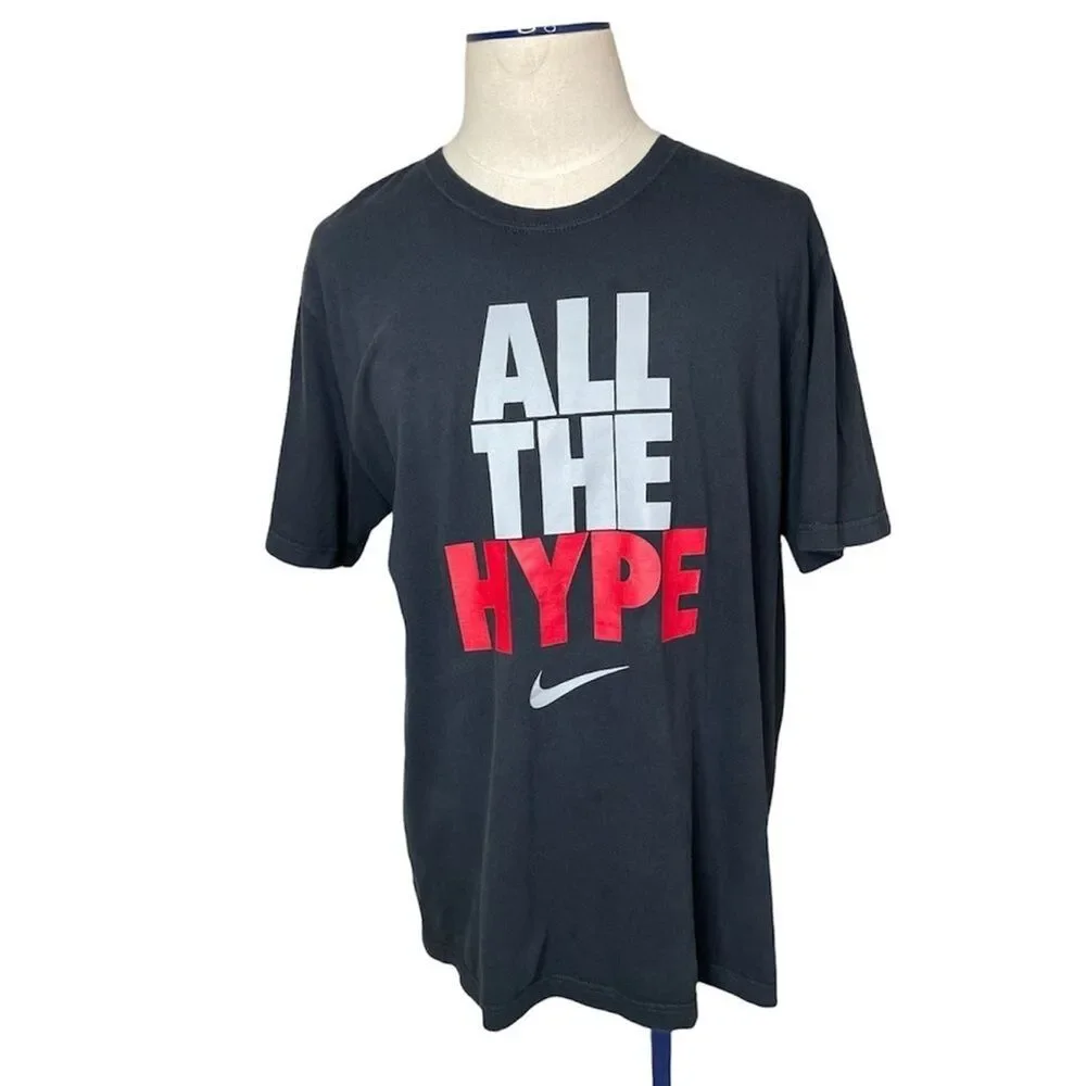 Nike Air All The Hype T shirt Black Short Sleeves XL tee